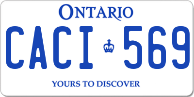 ON license plate CACI569