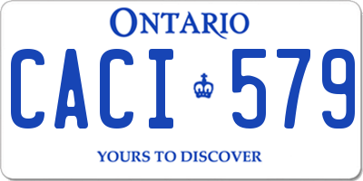 ON license plate CACI579