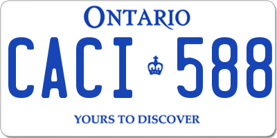 ON license plate CACI588