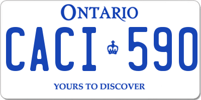 ON license plate CACI590