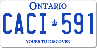 ON license plate CACI591