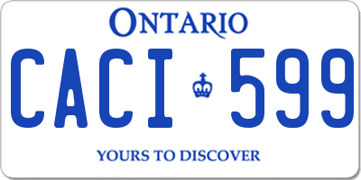 ON license plate CACI599