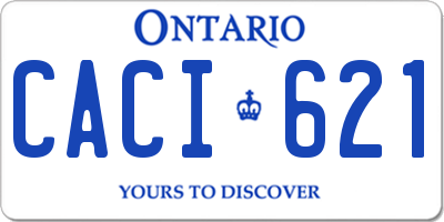 ON license plate CACI621