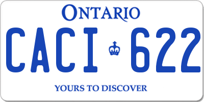 ON license plate CACI622