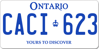 ON license plate CACI623