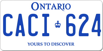 ON license plate CACI624