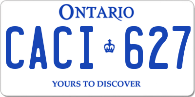 ON license plate CACI627