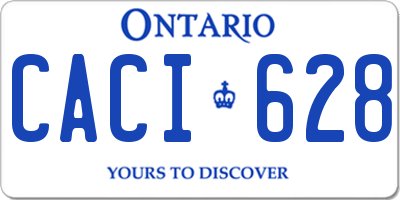 ON license plate CACI628