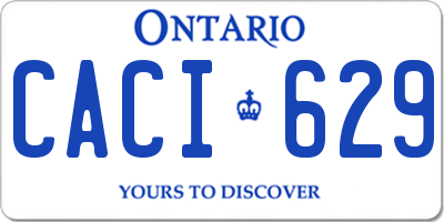 ON license plate CACI629