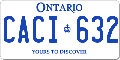 ON license plate CACI632