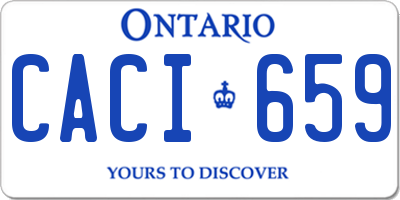 ON license plate CACI659