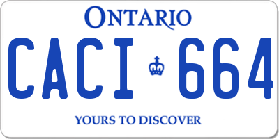 ON license plate CACI664