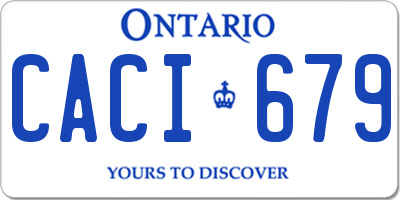 ON license plate CACI679