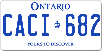 ON license plate CACI682