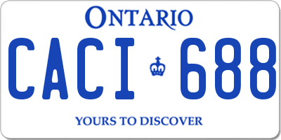 ON license plate CACI688