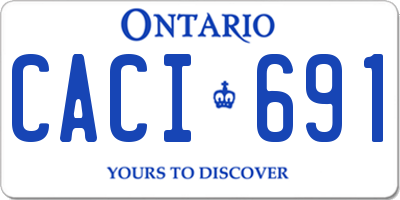 ON license plate CACI691