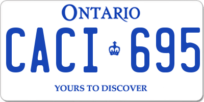 ON license plate CACI695