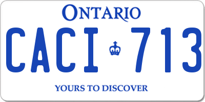 ON license plate CACI713