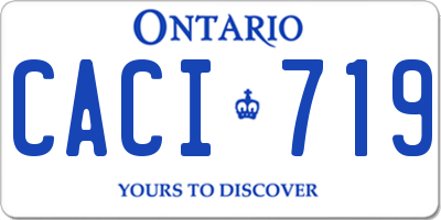 ON license plate CACI719