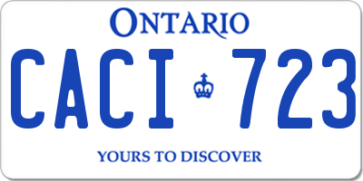 ON license plate CACI723