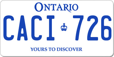 ON license plate CACI726