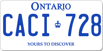 ON license plate CACI728