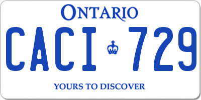 ON license plate CACI729