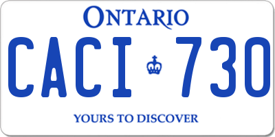 ON license plate CACI730