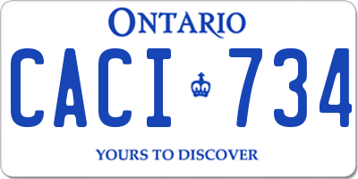 ON license plate CACI734