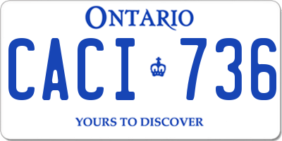 ON license plate CACI736