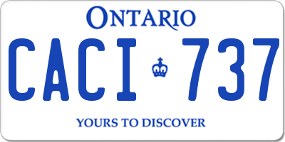 ON license plate CACI737