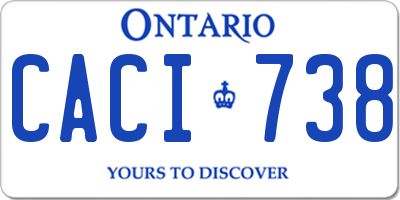 ON license plate CACI738