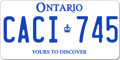 ON license plate CACI745