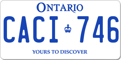 ON license plate CACI746