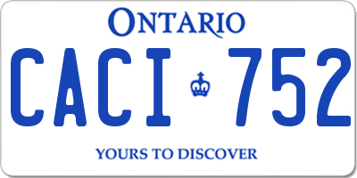 ON license plate CACI752