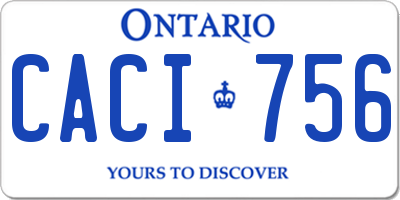 ON license plate CACI756