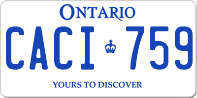 ON license plate CACI759