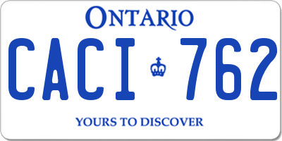 ON license plate CACI762