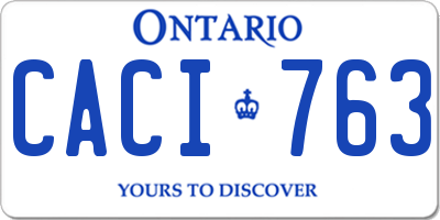 ON license plate CACI763