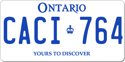 ON license plate CACI764