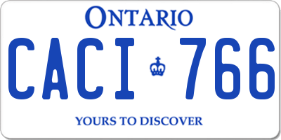 ON license plate CACI766