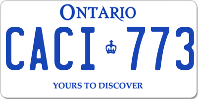 ON license plate CACI773