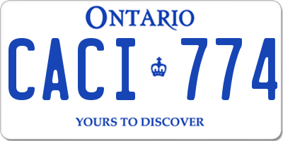 ON license plate CACI774