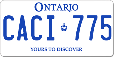 ON license plate CACI775