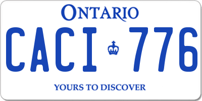 ON license plate CACI776