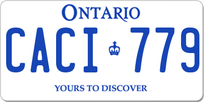 ON license plate CACI779