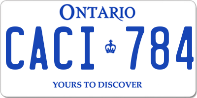 ON license plate CACI784