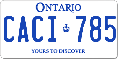 ON license plate CACI785