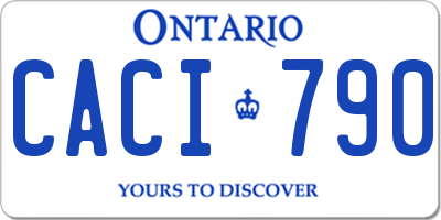 ON license plate CACI790