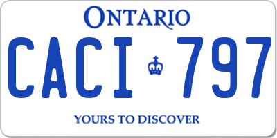 ON license plate CACI797